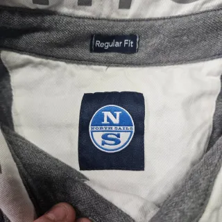 Polo North Sails uomo L grigio manica lunga