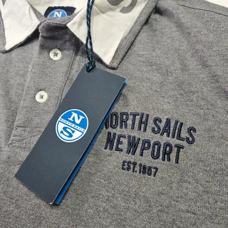 Polo North Sails uomo L grigio manica lunga