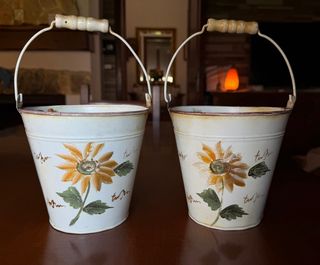 Secchielli decorativi con fiori