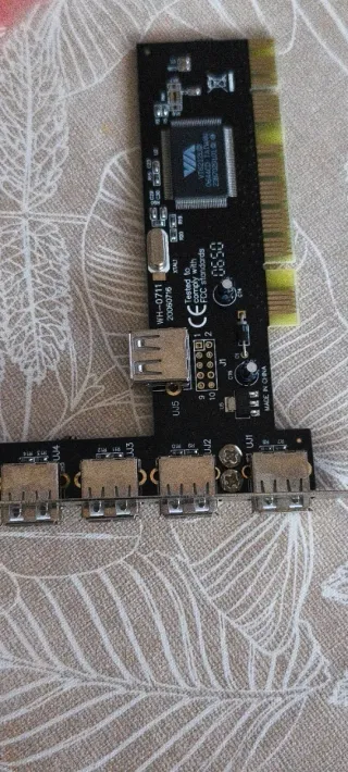 Placa PCI con 4 Puertos USB VIA