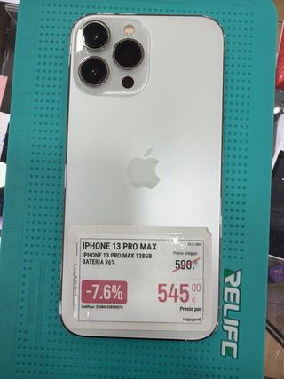 iPhone 13 Pro Max 128GB Batería 96%