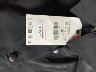 Camisa Zara negra botones clip sin estrenar