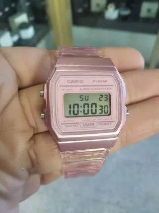 CASIO F-91W SKELETON ROSA (EDICION LIMITADA)