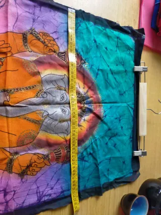 Tela hindú Ganesha multicolor