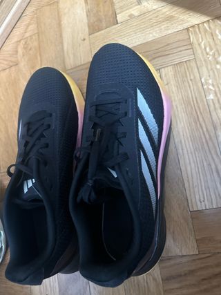 Tenis Adidas Deportivos Negros y Rosas
