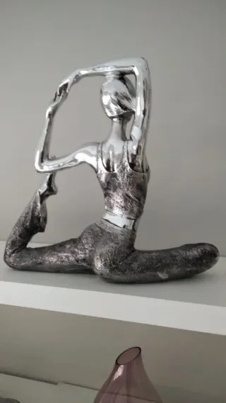 2 Bailarinas Acero Plata Nuevas