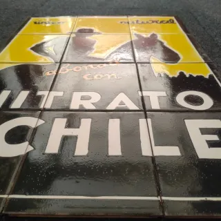Cartel cerámico Nitrato de Chile