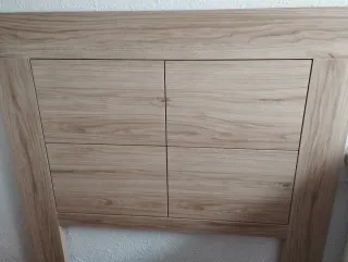 Conjunto Armario, Cabecero 1,05m y Mesita