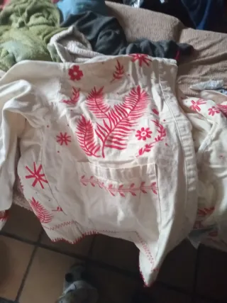 Chaqueta Zara Blanca Bordada