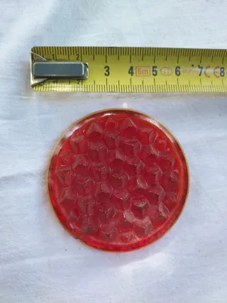 Lente Rosso melograno vetro Decorato