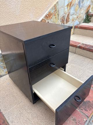 Mueble de oficina 3 cajones negro