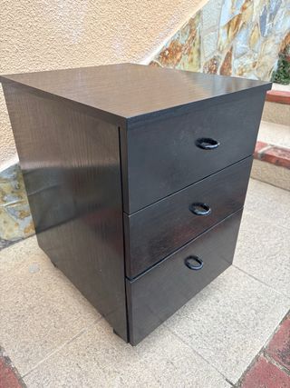Mueble de oficina 3 cajones negro