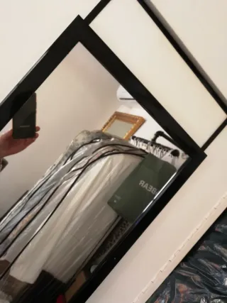 Espejo Puerta Pared Negro