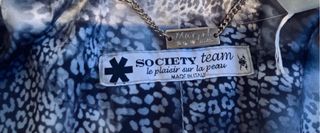 Abrigo Society Team gris con pelo