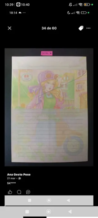 Papel de carta antiguo ositos