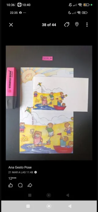 Papel de carta antiguo ositos