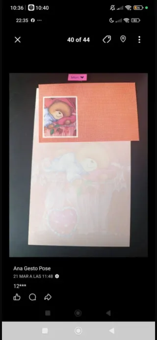 Papel de carta antiguo ositos