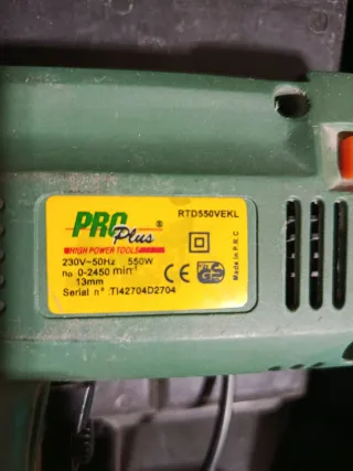 Taladro PRO PLUS RTD550VEKL