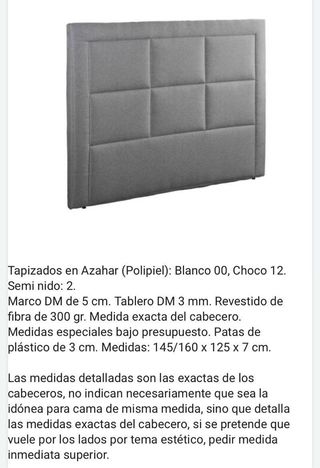 CABECEROS DE POLIPIEL en stock