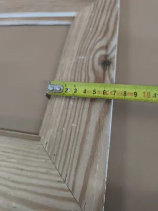 Marco de madera blanco rústico