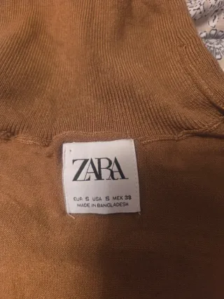 Jersey Zara cuello alto marrón Talla S