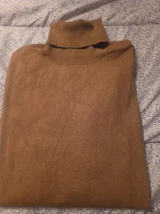 Jersey Zara cuello alto marrón Talla S