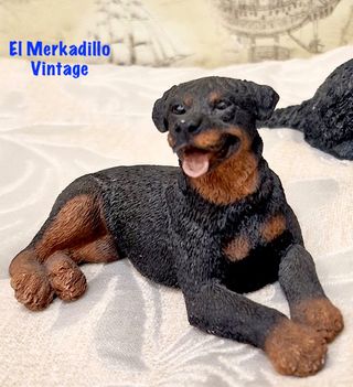 Figura perro Rottweiler resina