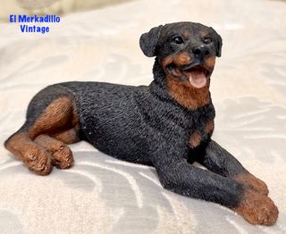 Figura perro Rottweiler resina
