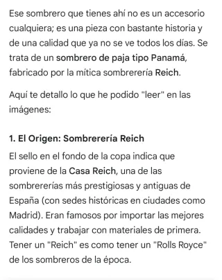 Sombrero Panamá Beige marca Reich