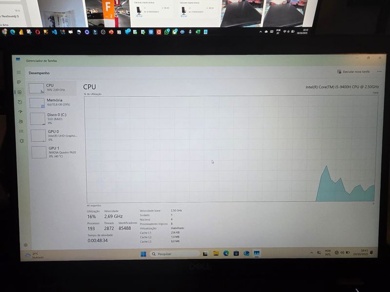 Dell Precision 3541 i5 9400H Nvidea 4Gb Nvme 256Gb afbeelding 4