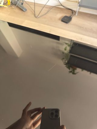 Mobile TV Nero in Cristallo e Alluminio