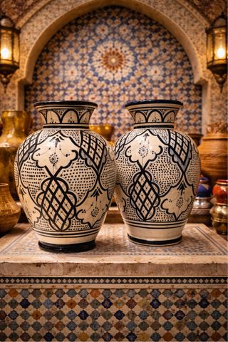 Jarrón Cerámica Asfi Hecho a Mano