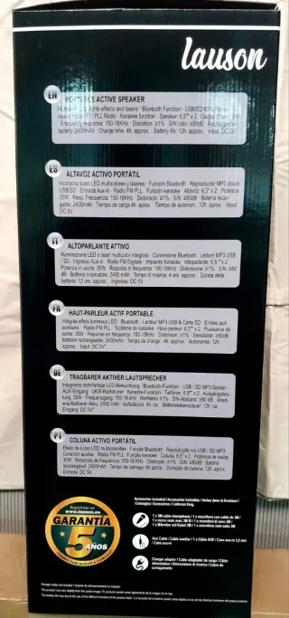 Altavoz Portátil Dallson con Luces LED