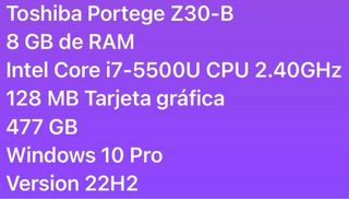 Portátil Toshiba Portege Z30-B Gris