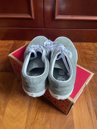 Vans Old Skool Piel Azul Gris Talla 44