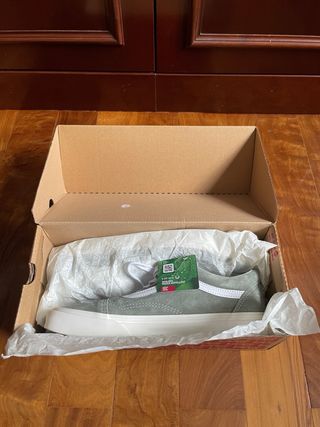 Vans Old Skool Piel Azul Gris Talla 44