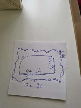 Cornice portafoto in ceramica decorata