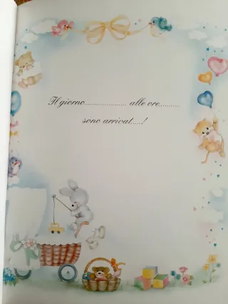 Album Nascita Orsetto Rosa