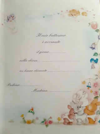 Album Nascita Orsetto Rosa