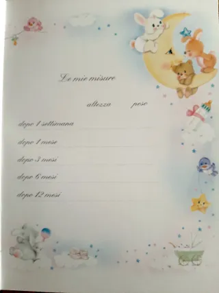 Album Nascita Orsetto Rosa