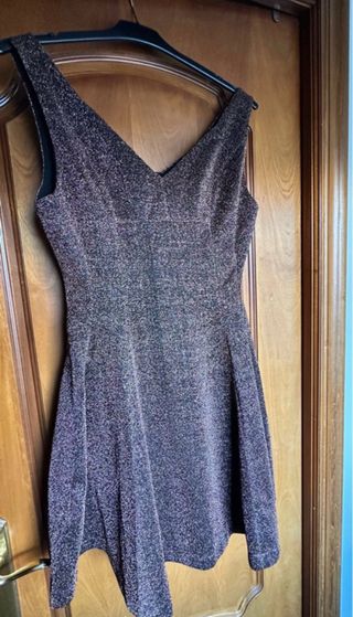 Vestido Molly Bracken Negro y Rosa Brillo