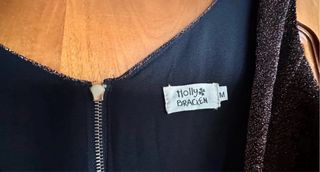 Vestido Molly Bracken Negro y Rosa Brillo