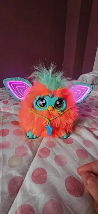 Muñeco Furby Naranja y Turquesa
