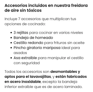 Freidora de aire multifuncional marca Breville