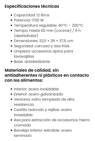 Freidora de aire multifuncional marca Breville