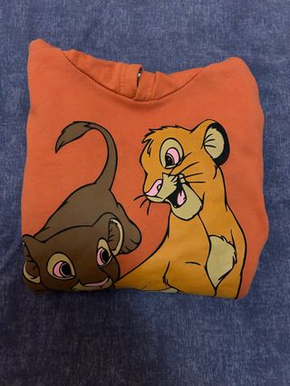 Sudadera Naranja con Dibujo de Simba 5 años