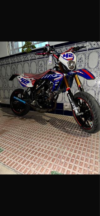 Moto Supermotard MRT Pro Azul/Roja
