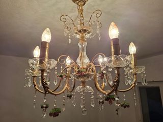 Lámpara araña clásica dorada