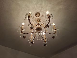 Lámpara araña clásica dorada