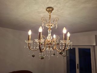 Lámpara araña clásica dorada